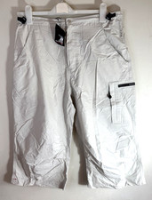 Pantaloncini cargo Rockport XCS lunghezza 3/4 UK M vintage beige chino nuovi con etichette