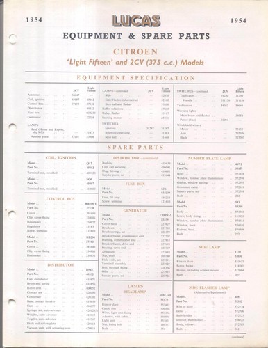 Lista ricambi citroen light - lista,