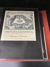 ETICHETTA VINO PUBBLICITARIA D’EPOCA TENUTA CANNONA CARPENETO PIEMONTE 