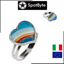 Anello Donna Regolabile Monile Cambia Colore Temperatura Forma Cuore