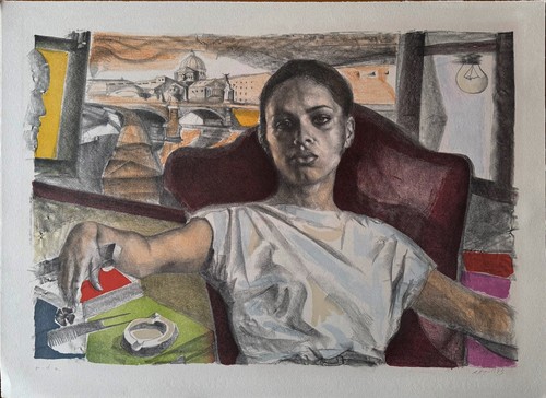 Ugo attardi litografia anno - ugo,