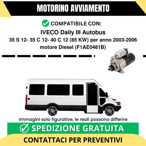 Motorino avviamento iveco - motorino,