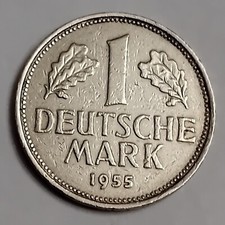 1 Marco Germania 1955 zecca G (Karlsruhe)