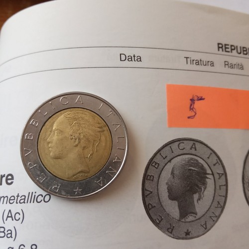 Moneta 500 lire del - 500, 1982