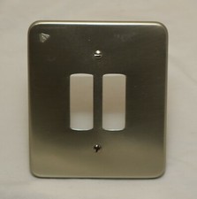 AVE PLACCA ALLUMINIO ANODIZZATO PER SERIE GRATTACIELO 2 MODULI SCATOLA ROTONDA