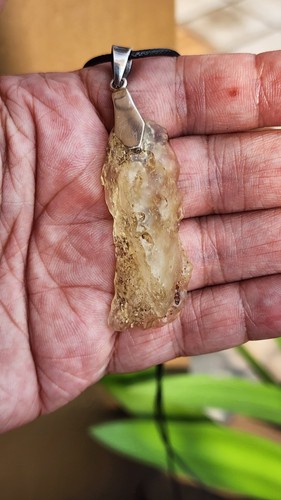 Libyan desert glass pendant - ,