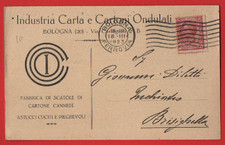 CARTOLINA COMMERCIALE PUBBLICITARIA N°102 INDUSTRIA CARTA BOLOGNA BRISIGHELLA