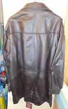 Giaccone in pelle da uomo vintage Tg. XXL