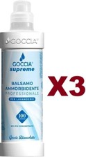 3 PZ GOCCIA SUPREME BALSAMO AMMORBIDENTE PROFESSIONALE PER LAVANDERIA 1 LT