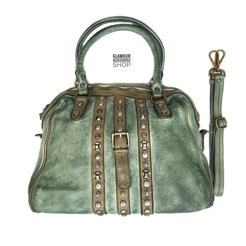 Borsa donna pelle borchie