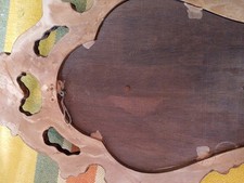 Antico Quadro Madonna Con Bambino  Con Cornice Di Legno Intagliato A Mano