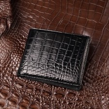 Black Crocodile Bifold Leather