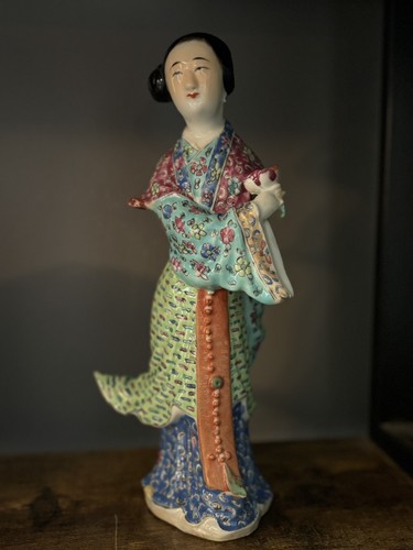 Antica statua statuina dama - , in