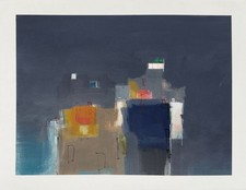 Mark GODWIN - Technique mixte originale signée 2008 Harbour light VI 53x68