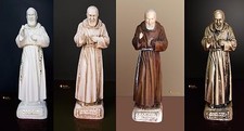 Statua Padre Pio benedicente, in resine, da 30cm in vari colori