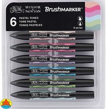 Brushmarker Pantone Pennarello Winsor&Newton 6 toni Pastello pastel tones panton