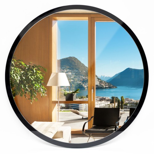 Specchio rotondo con cornice