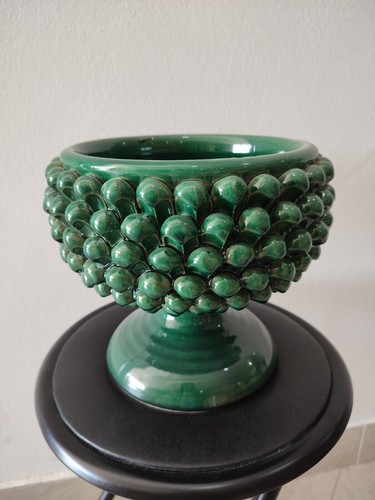 Vaso mezza pigna ceramica - pigna,