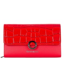 Portafoglio XL Ecopelle Rosso Donna Kevin Jeans