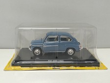 Fiat 600D 1960 Blu 1960 - Edicola Leo Models 1:24 Fabbri in blister Usato