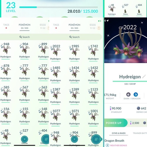 X25 shiny hydreigon con - hydreigon,