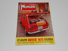 TORINO MOTORI N° 118 DEL 1972 OPEL COMMODORE INNOCENTI MINI 1001 FIAT 132 