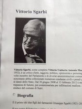 AUTOGRAFO VITTORIO SGARBI SCRITTORE 