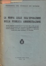 La nuova legge sull'epurazione