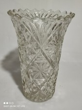 grande VASO Portafiori in Vetro  o cristallo Trasparente VINTAGE Centrotavola Ar