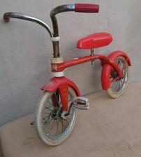 BICICLETTA BICICLETTINA ROSSA D'EPOCA ANNI 60 BIEMME DA BAMBINO ( TRICICLO ) 