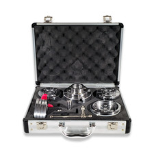 Set mandrino per tornio per legno 95 mm filettato 3/4" x 16 con piastra frontale pinze a spicchetto RDG