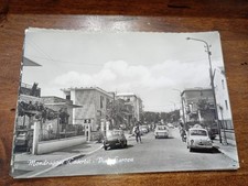 Cartolina mondragone Caserta viale Europa Animata Auto D Epoca Anni 50