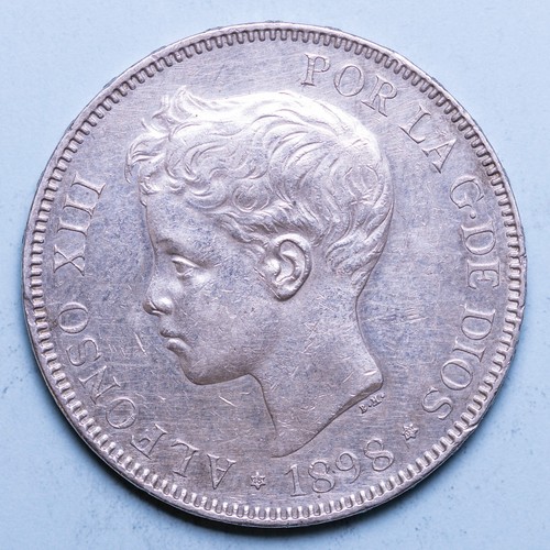 Spagna alfonso xiii - 5, pesetas