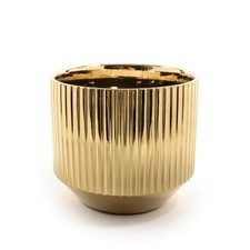 VASO IN CERAMICA ORO GRANDE DIAM.22XH.20CM ART.22831 -