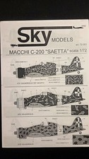 MC-200 Saetta decals 1/72 Sky