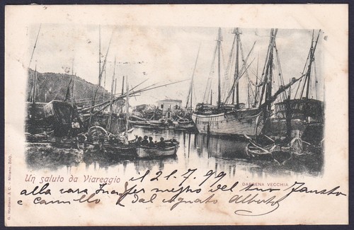 Cartolina viareggio darsena - -, viareggio,
