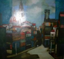 Veduta della città di Firenze acrilico su tavola GEN. NOWAK 1980 - 1930-2010 