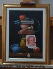 Quintavalla Ferdinando:  Olio Su Tavola  35 x 50 Composizione Mista