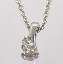 Collana Gioielli Stella Ciondolo Diamante 0,07ct Platino Pt950 Marca Giappone 0100