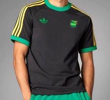 Adidas Originals MAGLIETTA UOMO JFF JAMAICA Football Federation 3-STRIPE 2XL NUOVA CON ETICHETTE