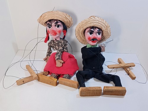 Coppia pupazzi marionette