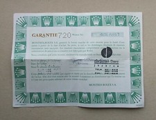 ROLEX Guarantee Warranty Paper (Filled) - anni '90