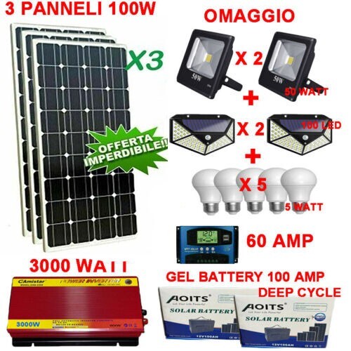 Kit fotovoltaico 3kw - kit,