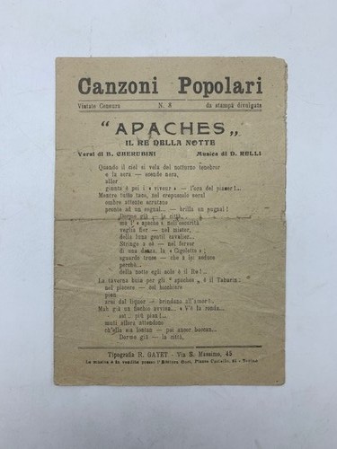 Canzoni popolari apaches il - canzoni,