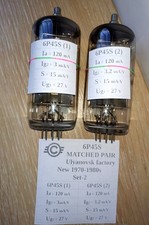 2x 6P45S = EL509 EL519 6KG6 Tubo Tetrodo SVETLANA Sovietico COPPIA ABBINATA anni 70 NUOVO