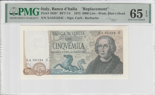 Italia 5000 lire colombo - italia,
