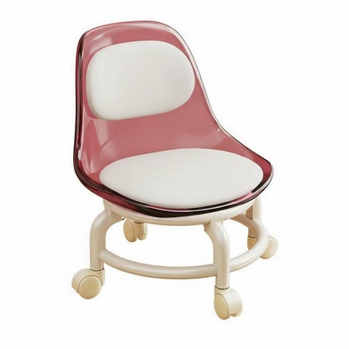 Sgabello trasparente con ruote - sgabello,
