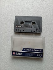 C 22-MC-Musicassetta-Audiocassetta-BASF 60-Extra Chrome II- VUOTA-Vintage-Usata