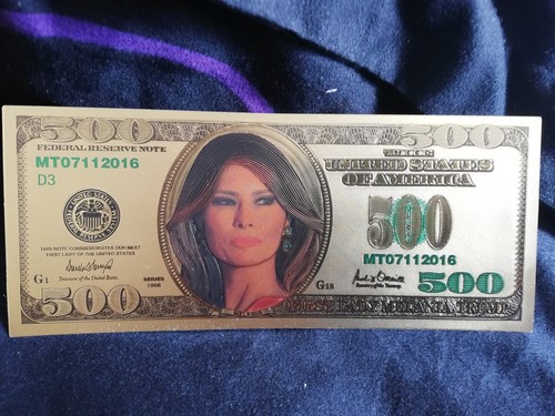 Moneta banconota melanie trump - melanie,