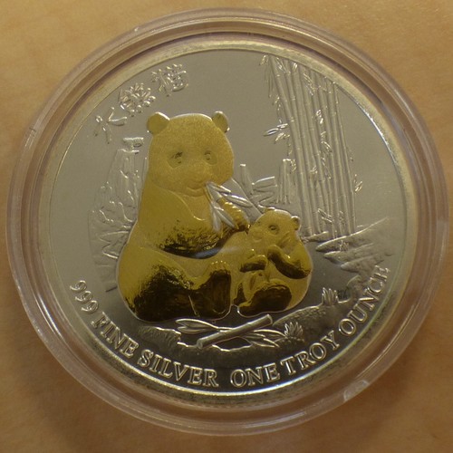 Niue panda 2017 gilded silver - panda,